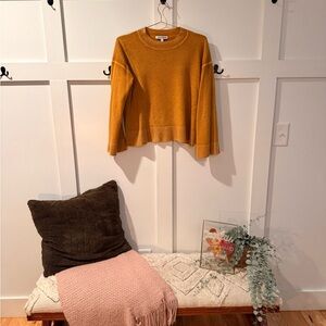 Elizabeth and James Cashmere Burnt Yellow Sweater